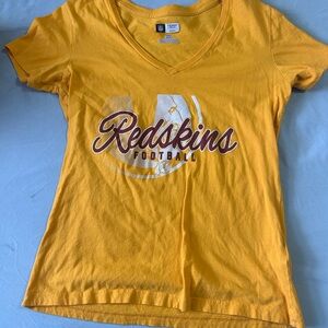 Yellow redskins V-Neck Graphic Tee